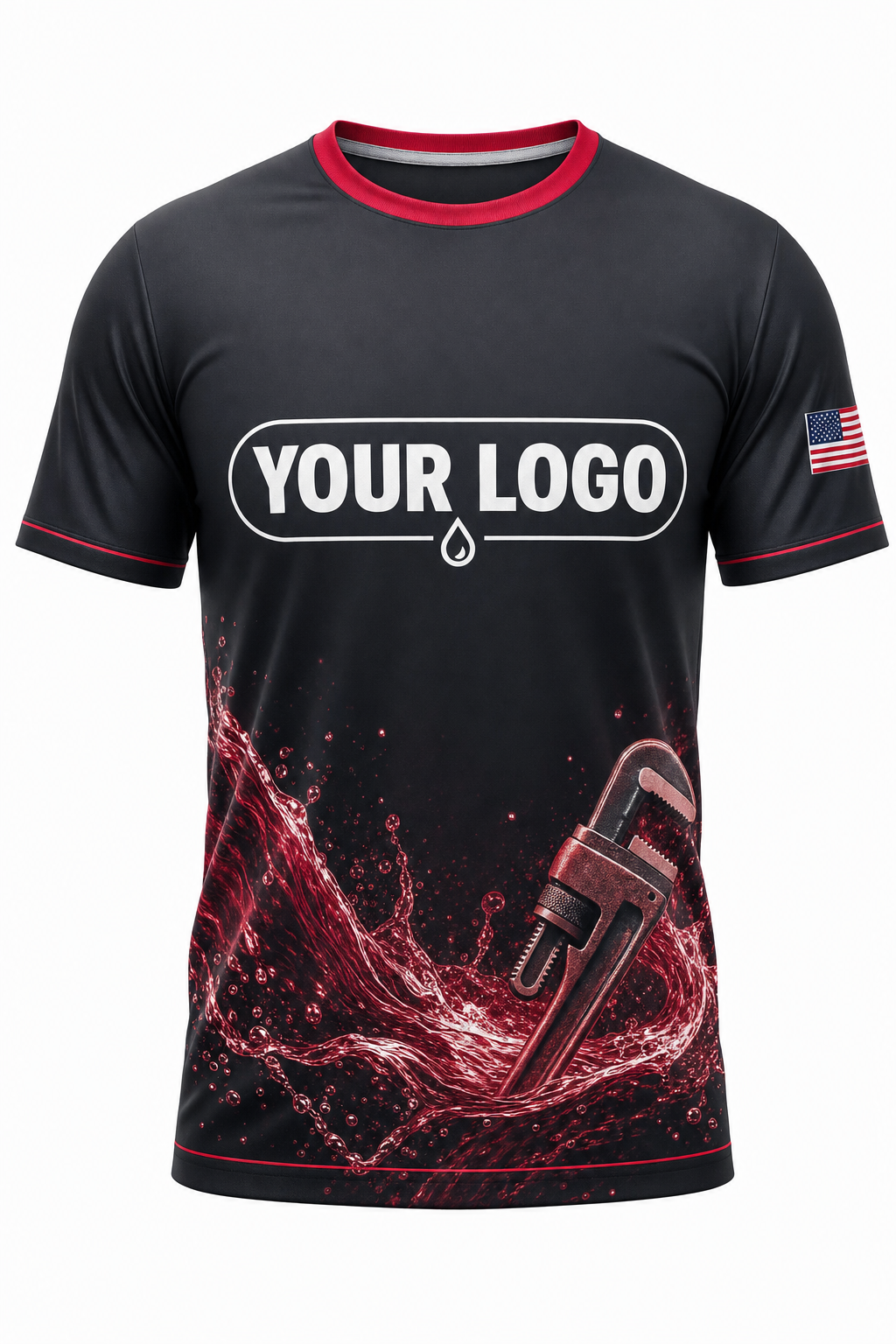 Crimson Split custom plumbing crew uniform