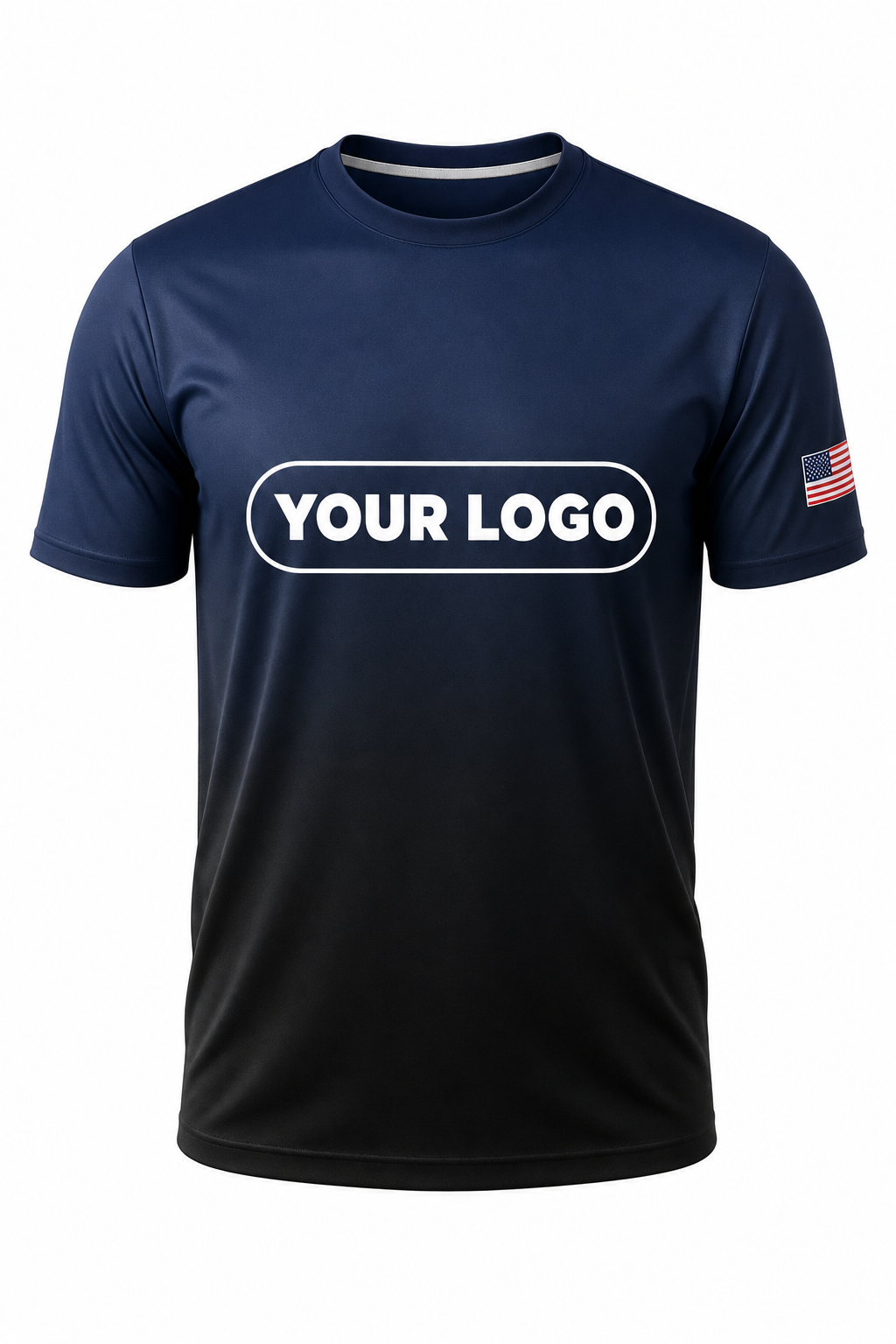 Navy Eclipse custom crew uniform in navy fading into black