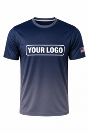 Navy Steel custom crew uniform in navy fading into steel grey