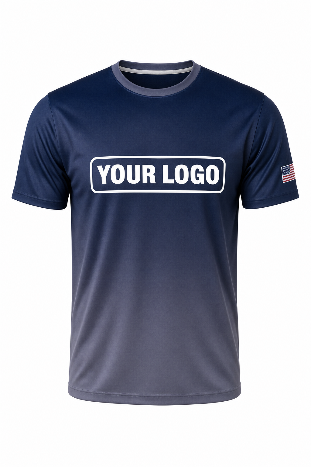 Navy Steel custom crew uniform in navy fading into steel grey