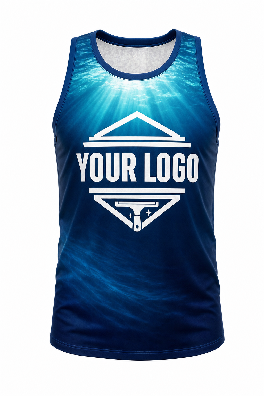 Ocean Depth custom window cleaning crew uniform Tank Top — front