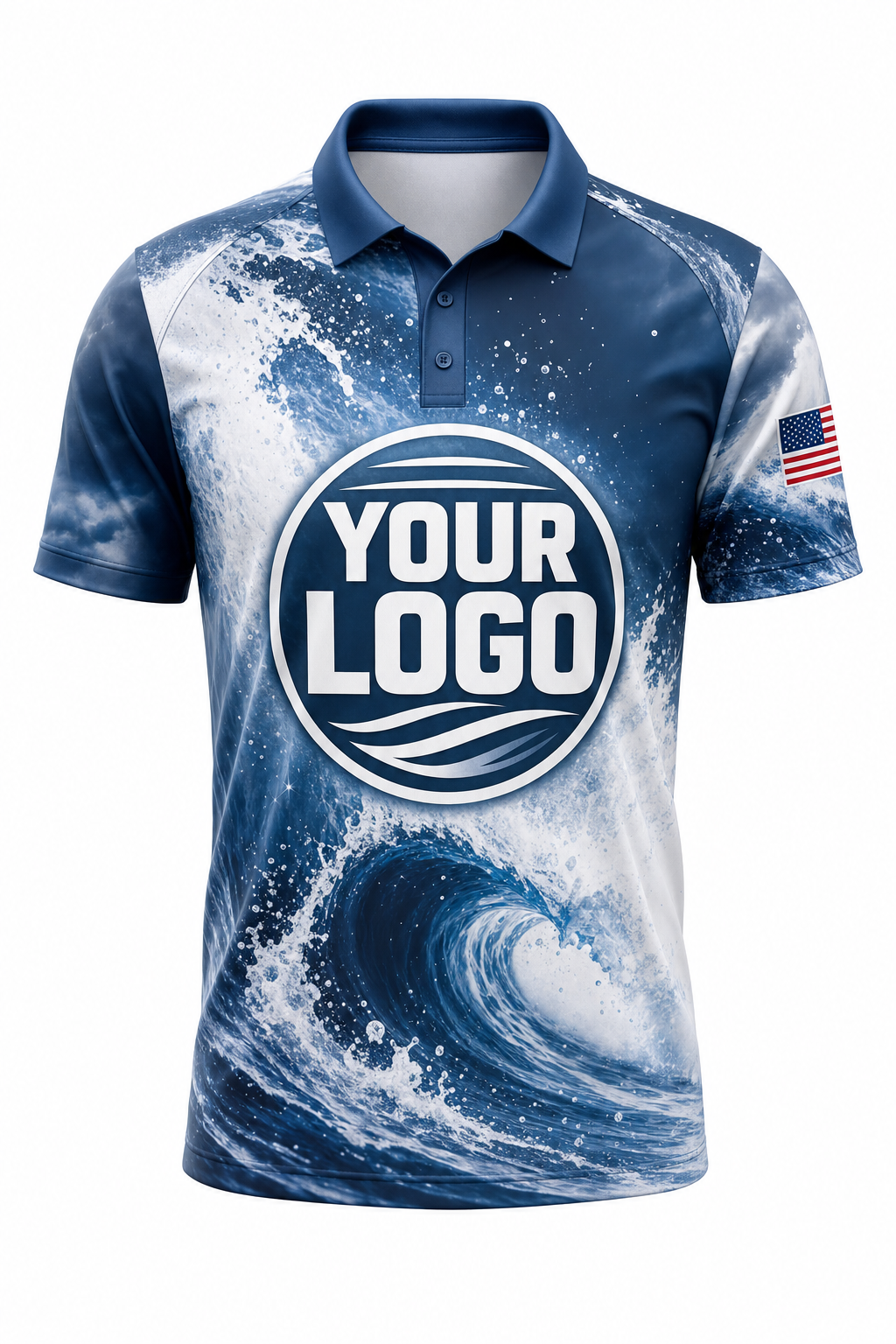 Ocean Storm custom roof cleaning & pressure washing crew uniform Polo — front
