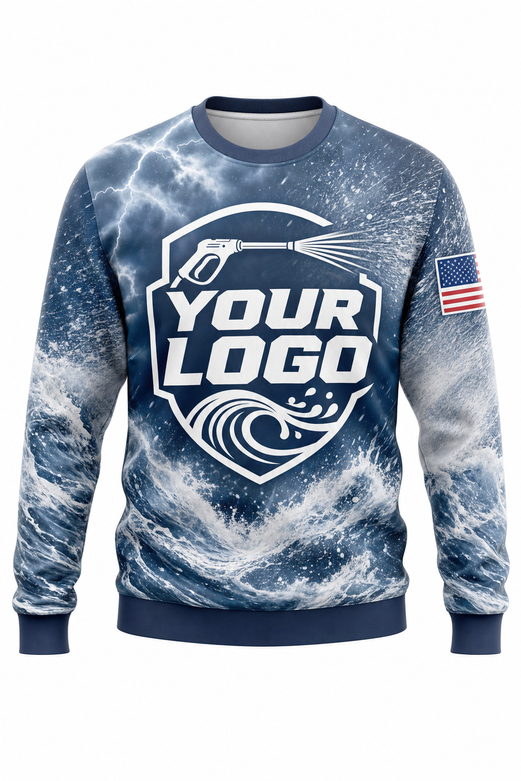 Ocean Storm custom roof cleaning & pressure washing crew uniform Sweatshirt — front