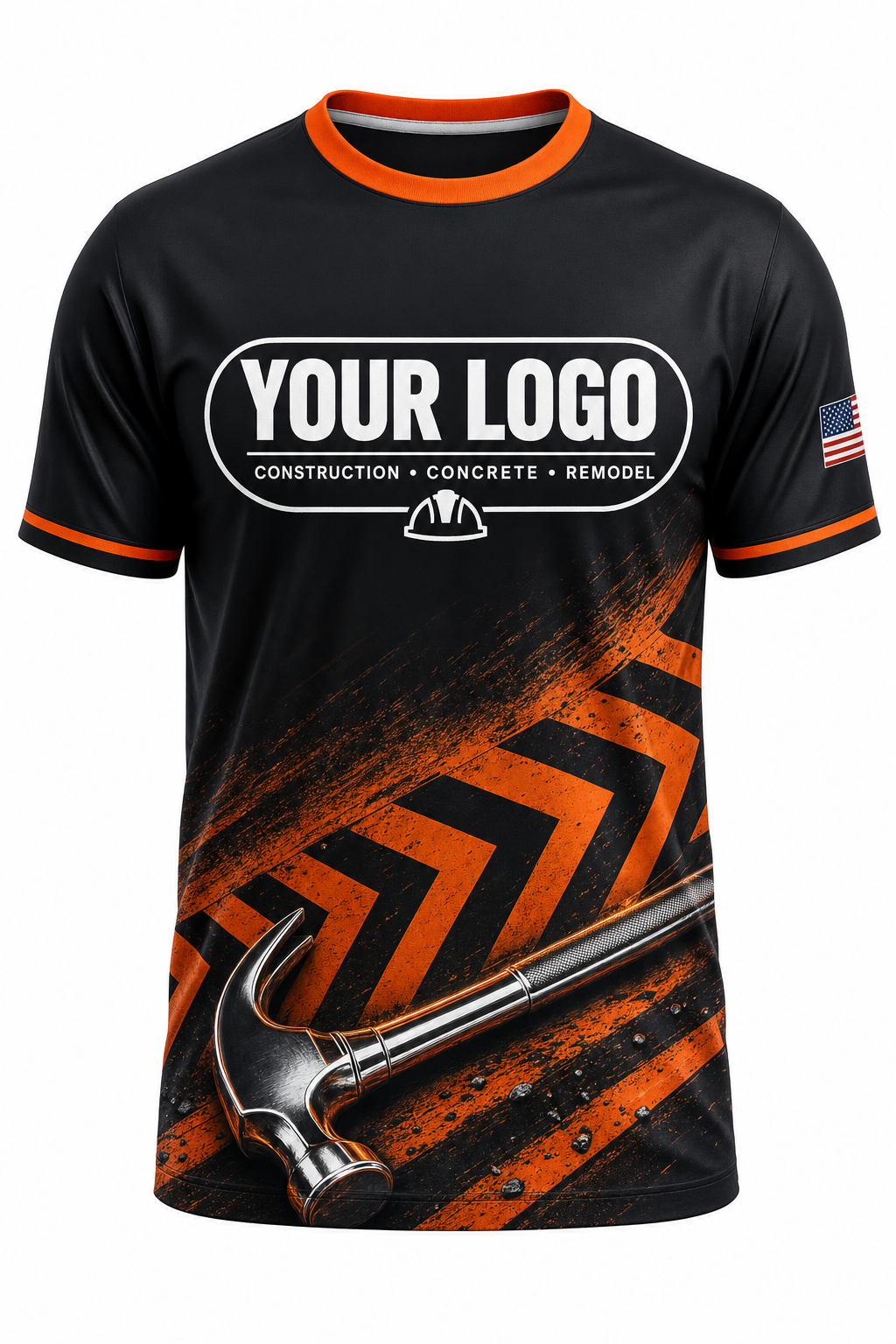 Hazard Chevron custom construction crew uniform