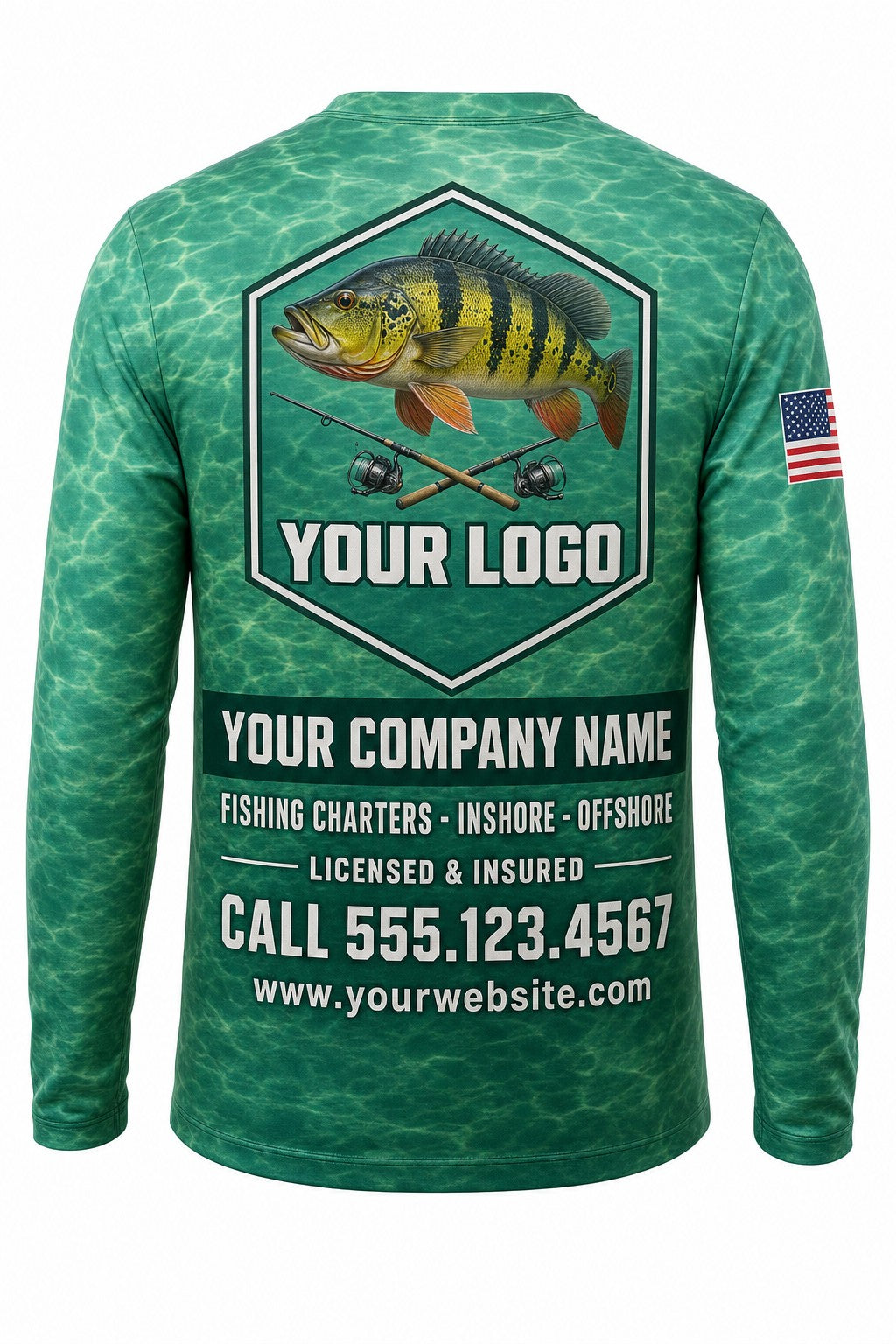 Peacock Bass Custom Fishing Team Uniform - custom crew uniform