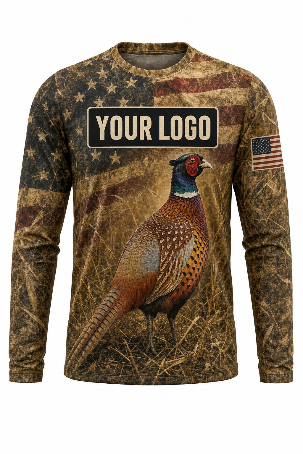 Pheasant Flag Custom Hunting Team Uniform - custom crew uniform