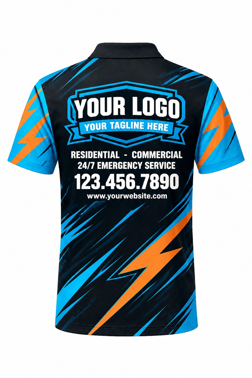 Drip Hero custom plumbing polo, back