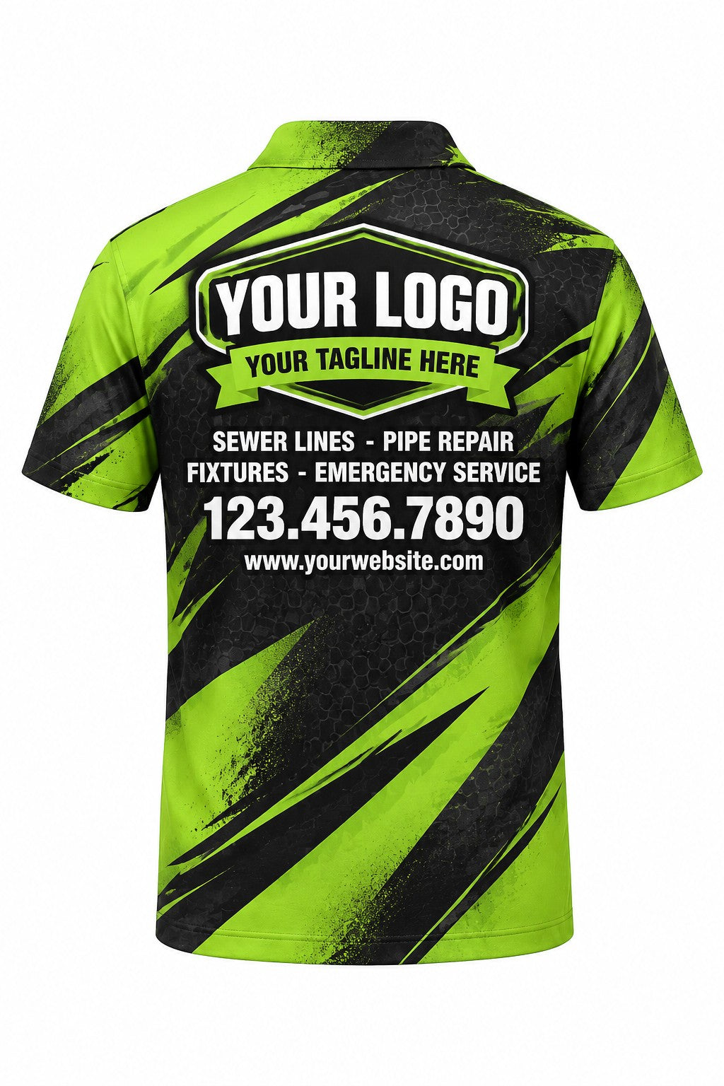 Gator Plumbing custom plumbing polo, back