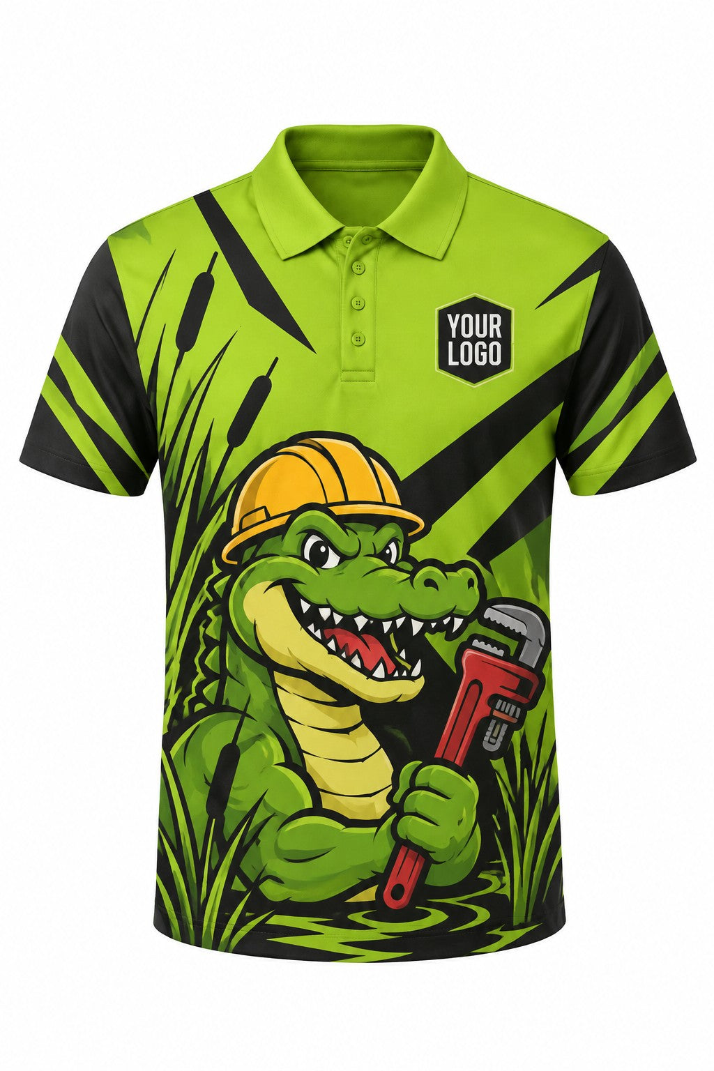 Gator Plumbing custom plumbing polo, front
