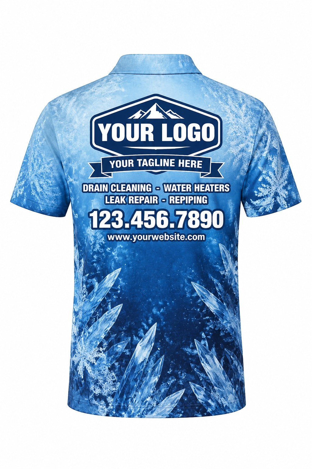 Polar Pipe Pros custom plumbing polo, back