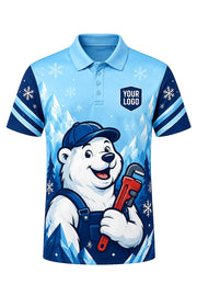 Polar Pipe Pros custom plumbing polo, front