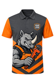Rhino Rooter custom plumbing polo, front