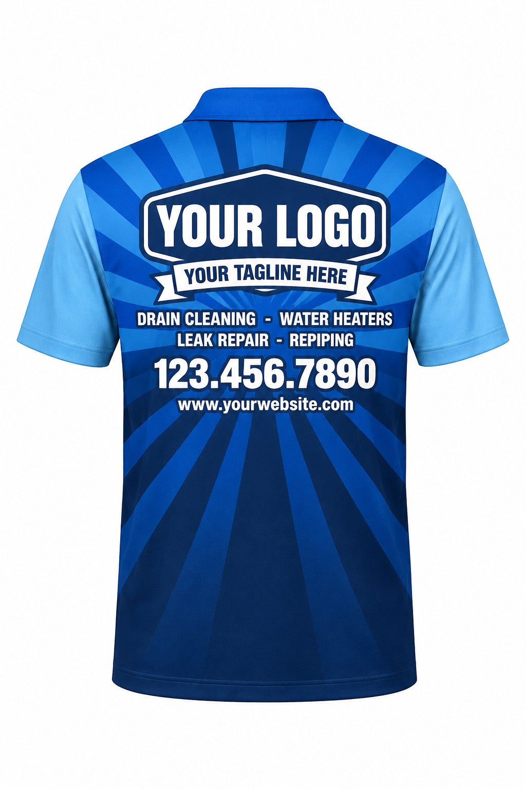 Wrench Buddy custom plumbing polo, back