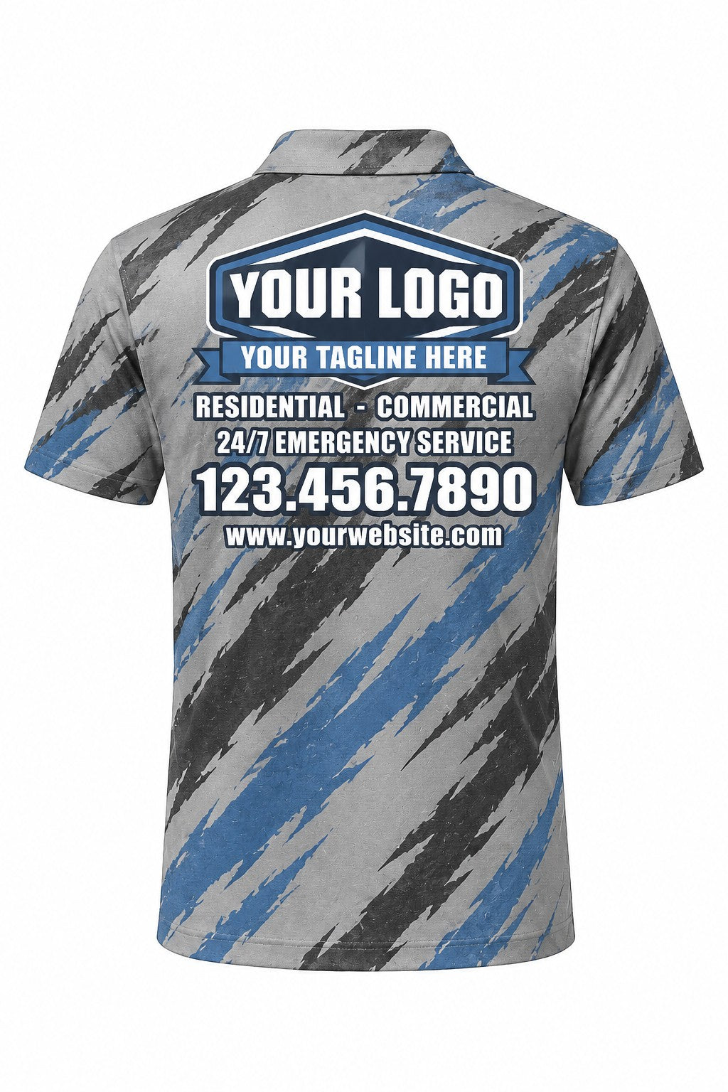 Wolf Pack Plumbing custom plumbing polo, back