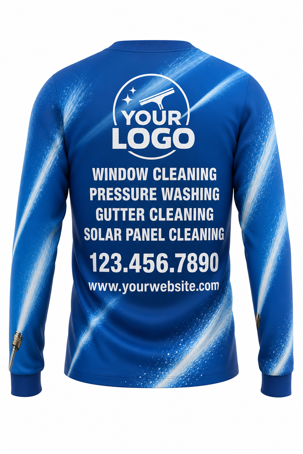 Power Wash custom window cleaning crew uniform sweatshirt — back (sweatshirt-back)