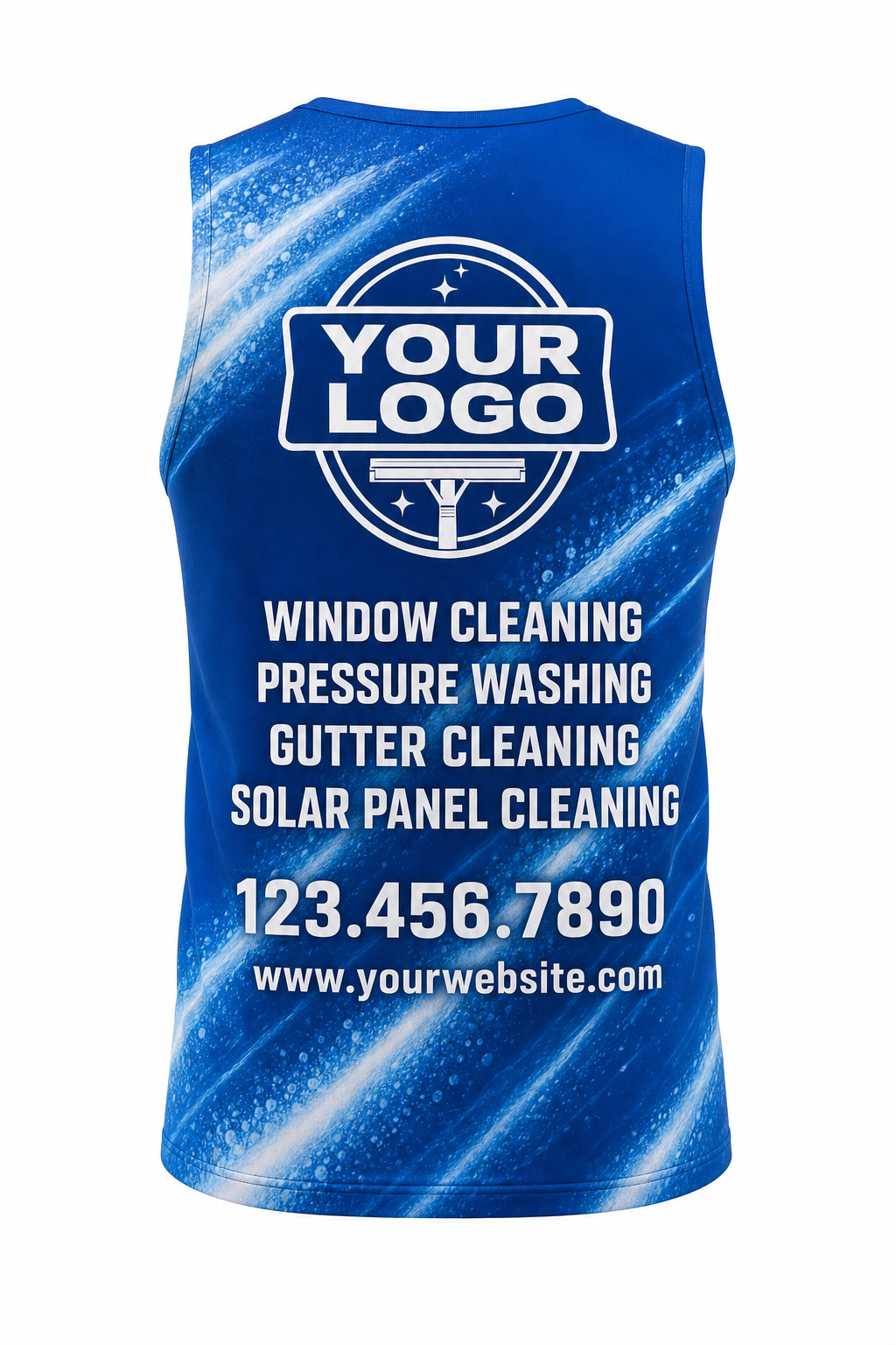 Power Wash custom window cleaning crew uniform Tank Top — back