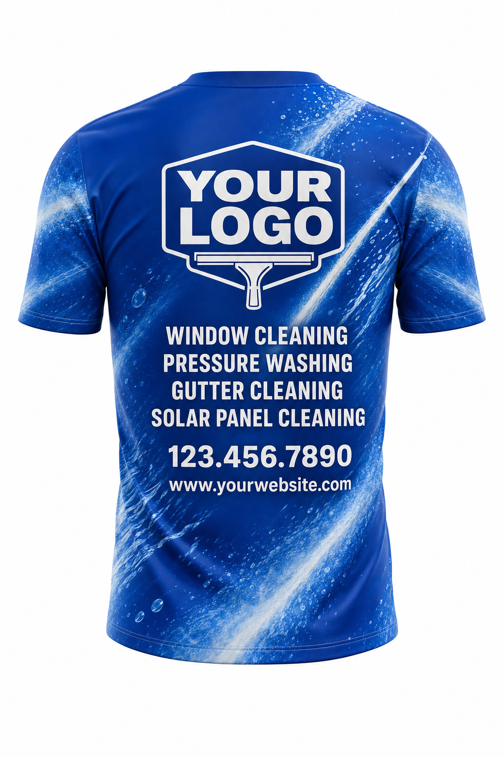 Power Wash custom window cleaning crew uniform t-shirt — back (tee-back)