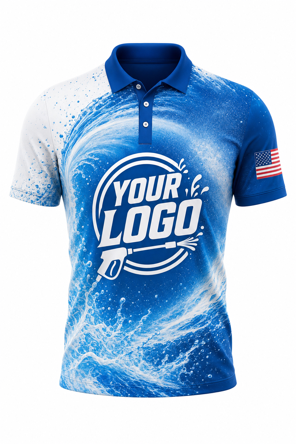 Pressure Arc custom roof cleaning & pressure washing crew uniform Polo — front