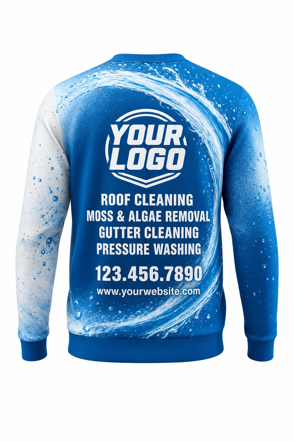 Pressure Arc custom roof cleaning & pressure washing crew uniform Sweatshirt — back