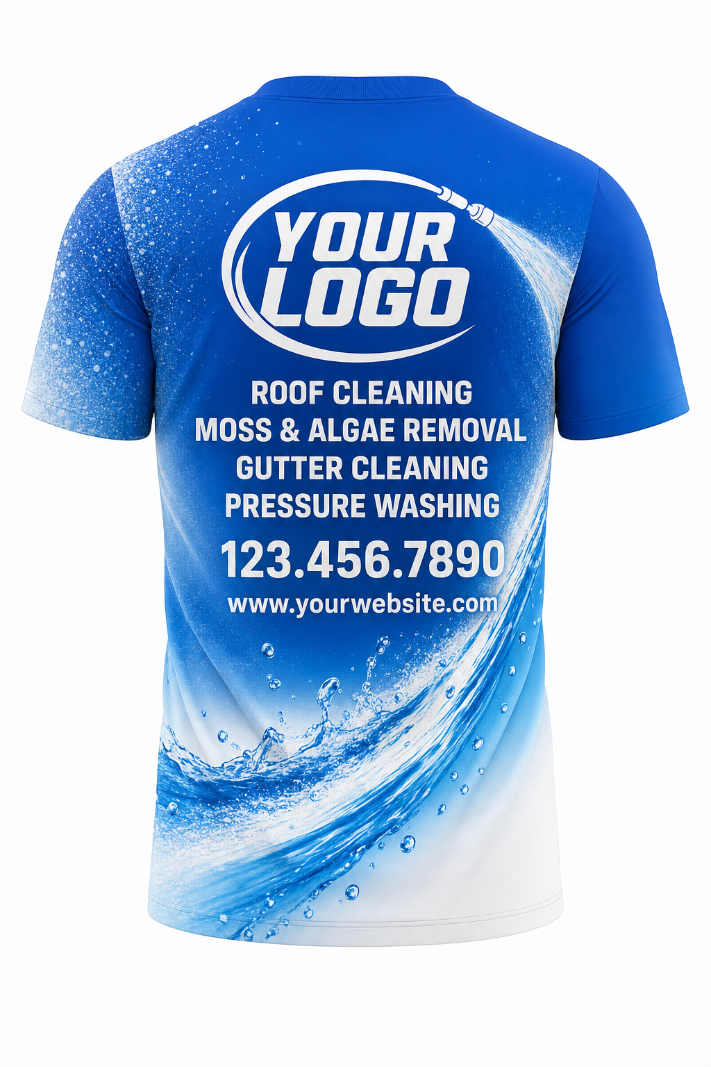 Pressure Arc custom roof cleaning & pressure washing crew uniform T-Shirt — back