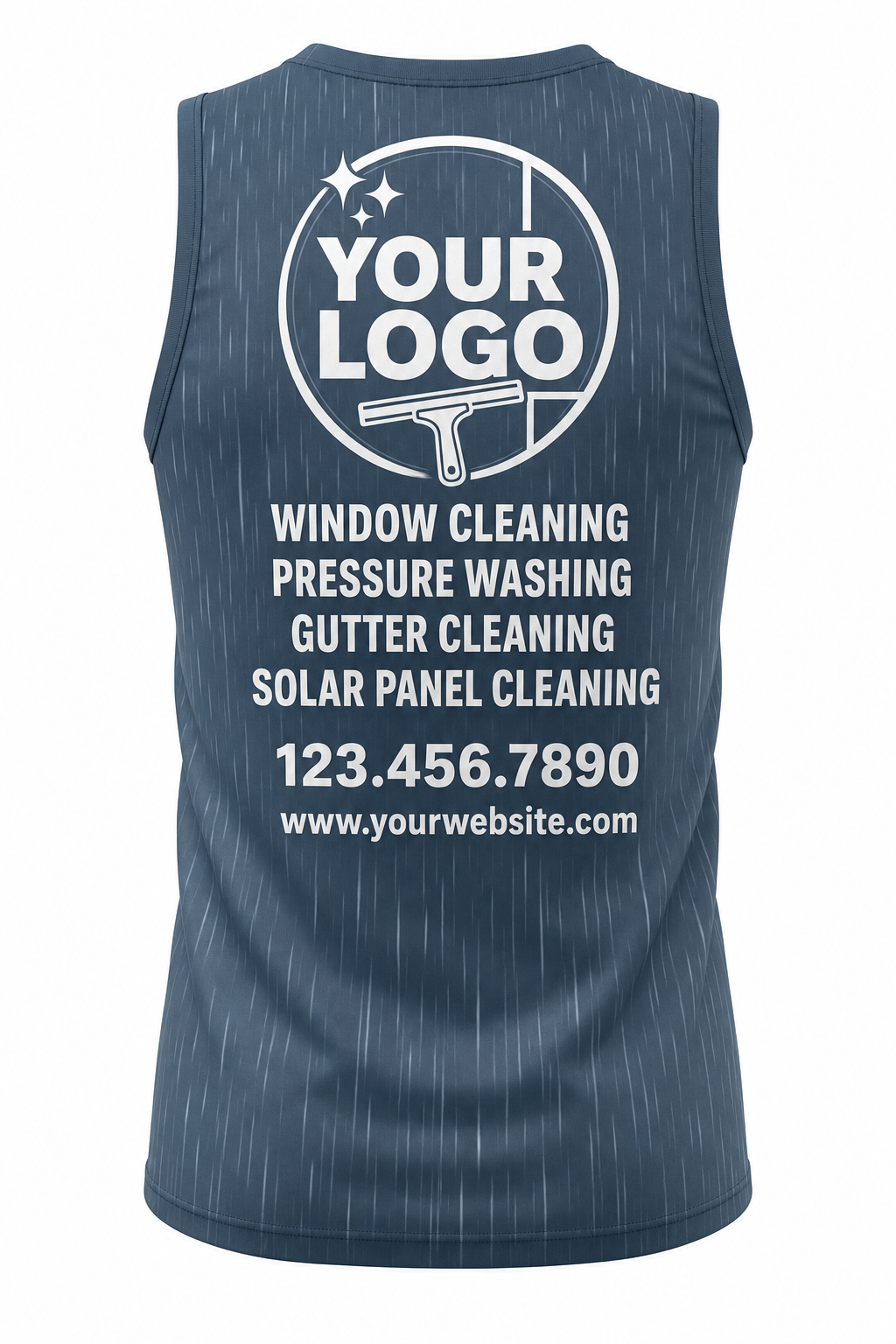 Rainfall custom window cleaning crew uniform Tank Top — back