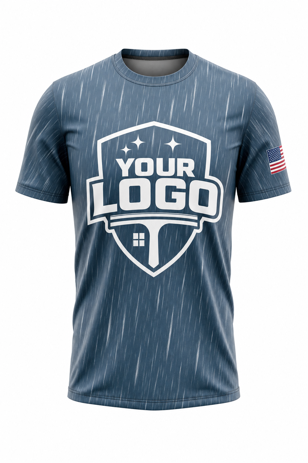 Rainfall custom window cleaning crew uniform t-shirt — front (tee-front)