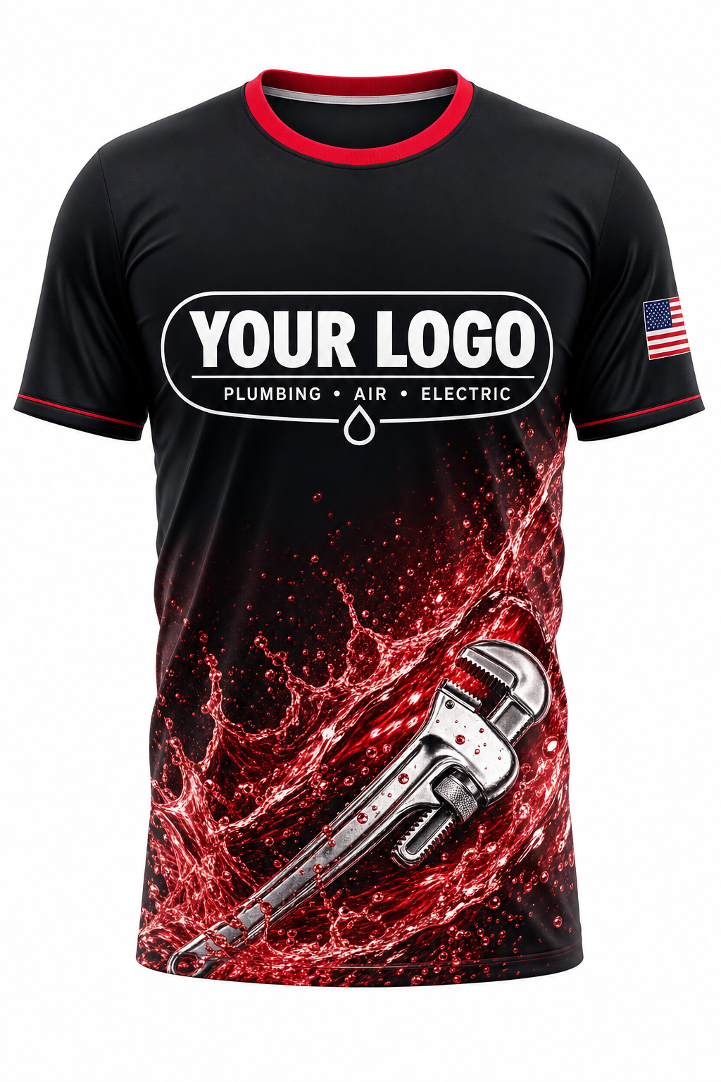Red Torque custom plumbing crew uniform