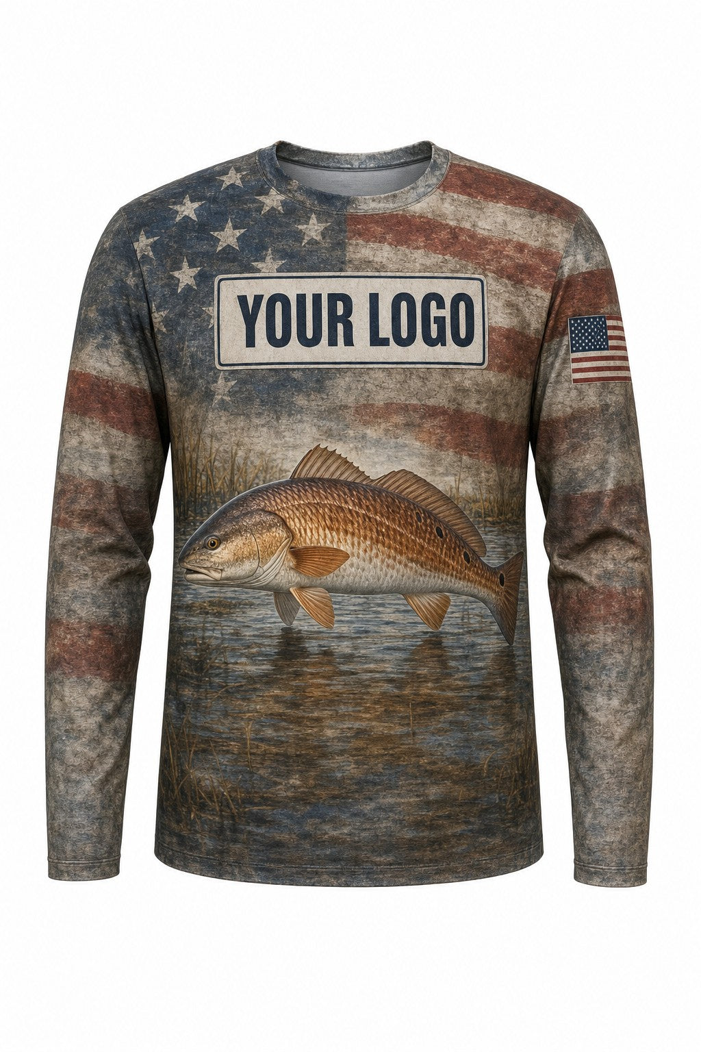 Redfish Flag Custom Fishing Team Uniform - custom crew uniform