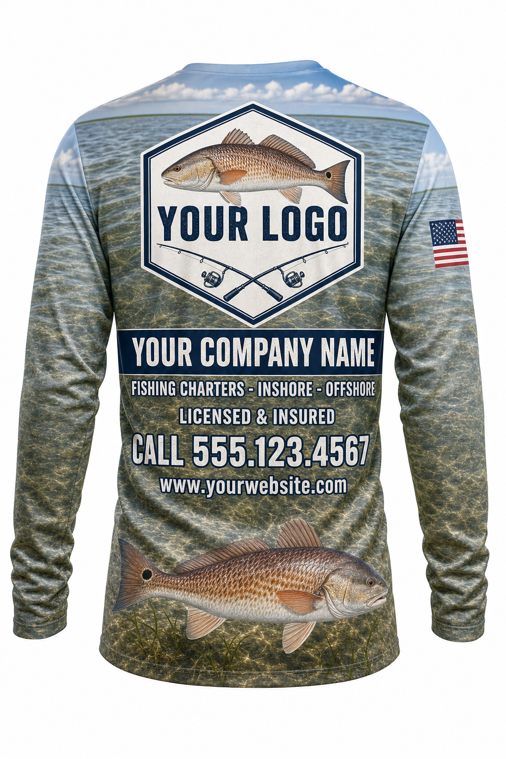 Redfish Inshore Custom Fishing Team Uniform - custom crew uniform