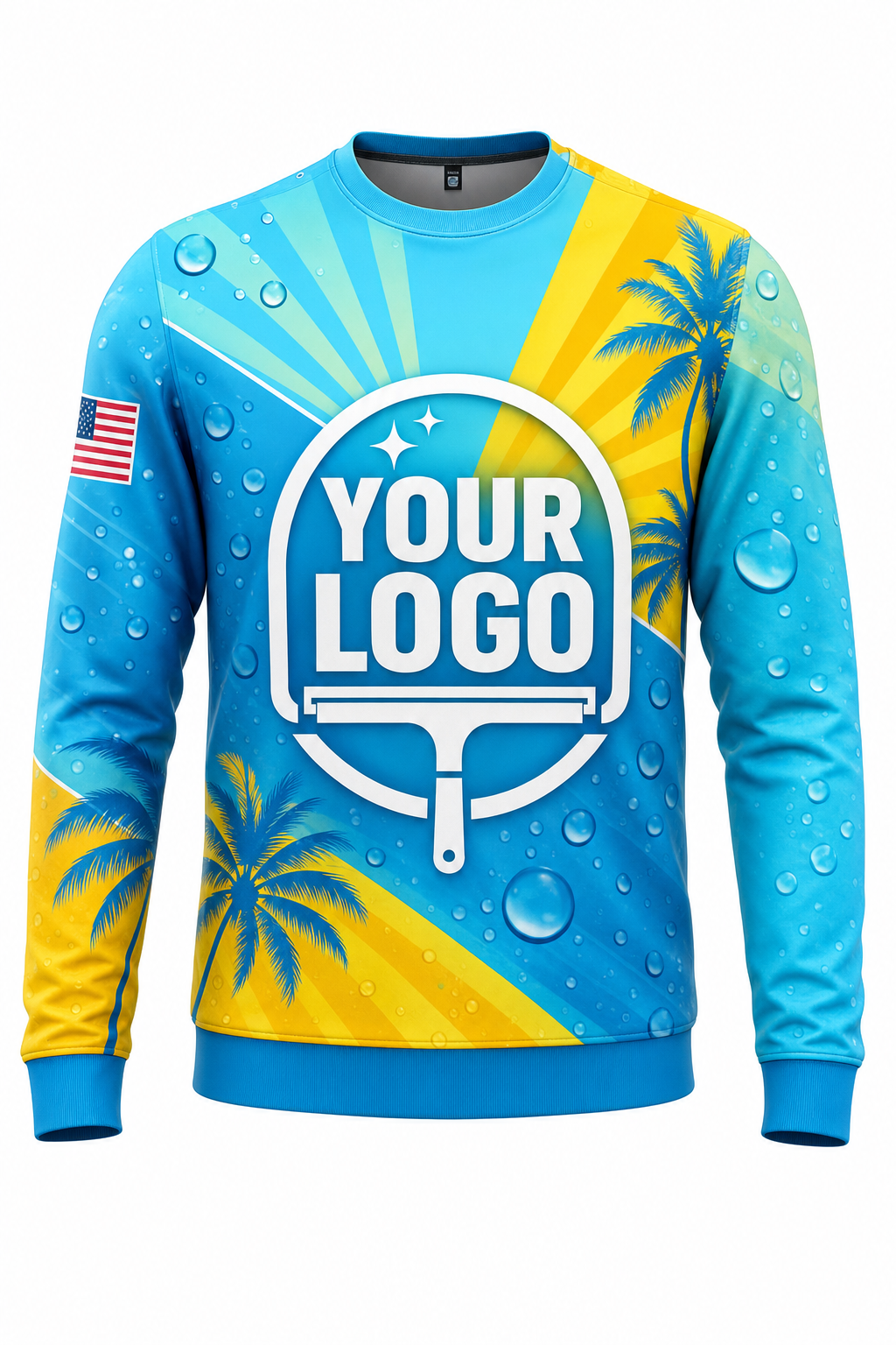 Tropical Softwash custom window cleaning crew uniform sweatshirt — front (sweatshirt-front)