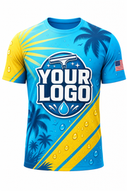 Tropical Softwash custom window cleaning crew uniform t-shirt — front (tee-front)