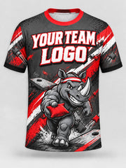 Rhino Rush custom cornhole team jersey, front