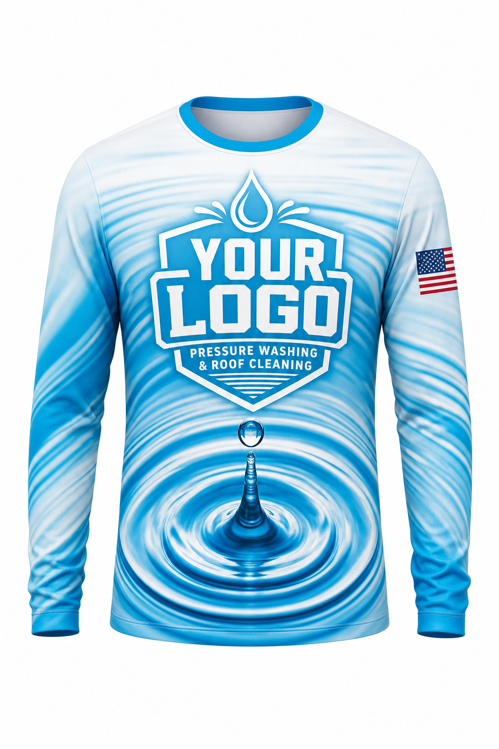 Ripple Impact custom roof cleaning & pressure washing crew uniform Long Sleeve — front