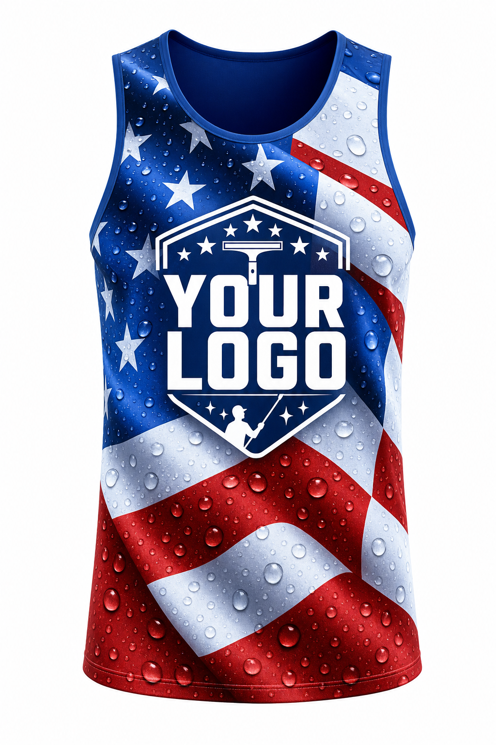 Patriot Wash custom window cleaning crew uniform Tank Top — front