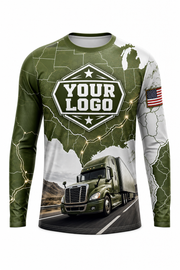 Long-Haul Route custom moving & junk removal crew uniform Long Sleeve — front