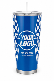 Royal Checker custom pedicab crew uniform Tumbler — front