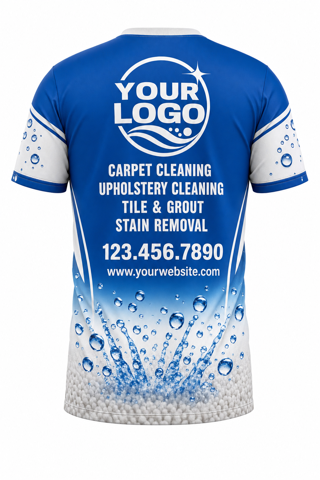 Royal Extraction custom carpet cleaning crew uniform t-shirt — back (tee-back)