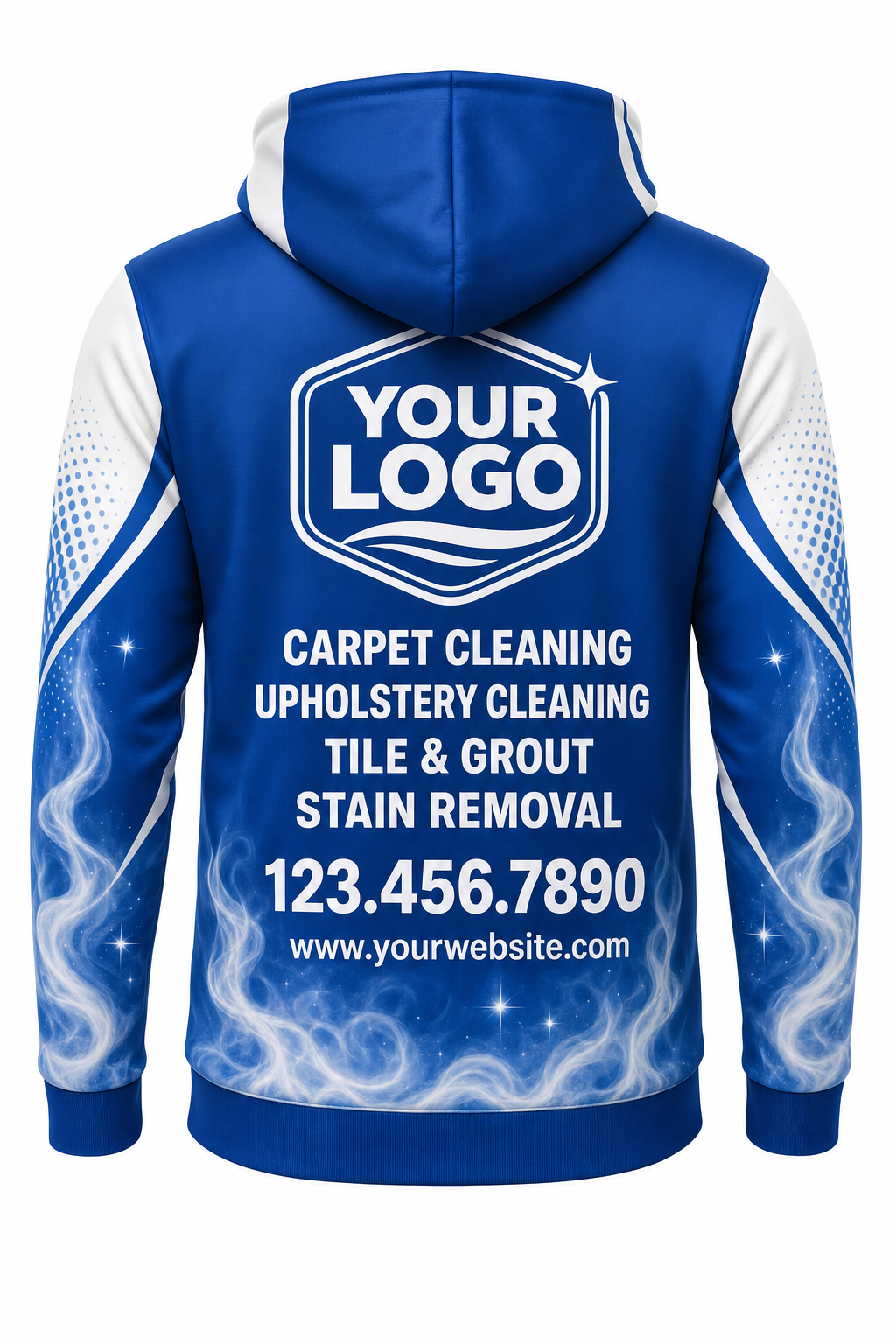 Royal Steam custom carpet cleaning crew uniform hoodie — back (hoodie-back)