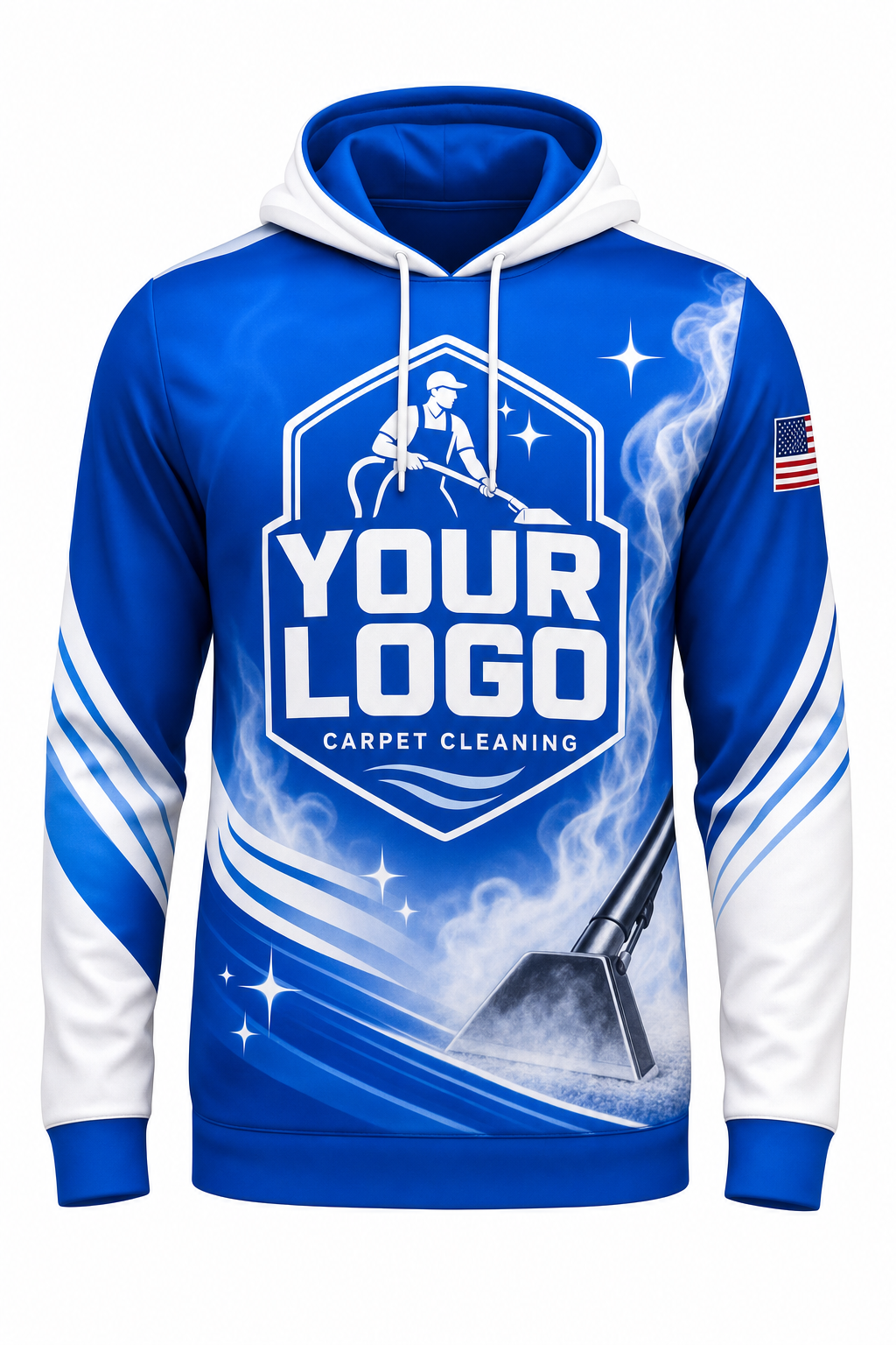 Royal Steam custom carpet cleaning crew uniform hoodie — front (hoodie-front)