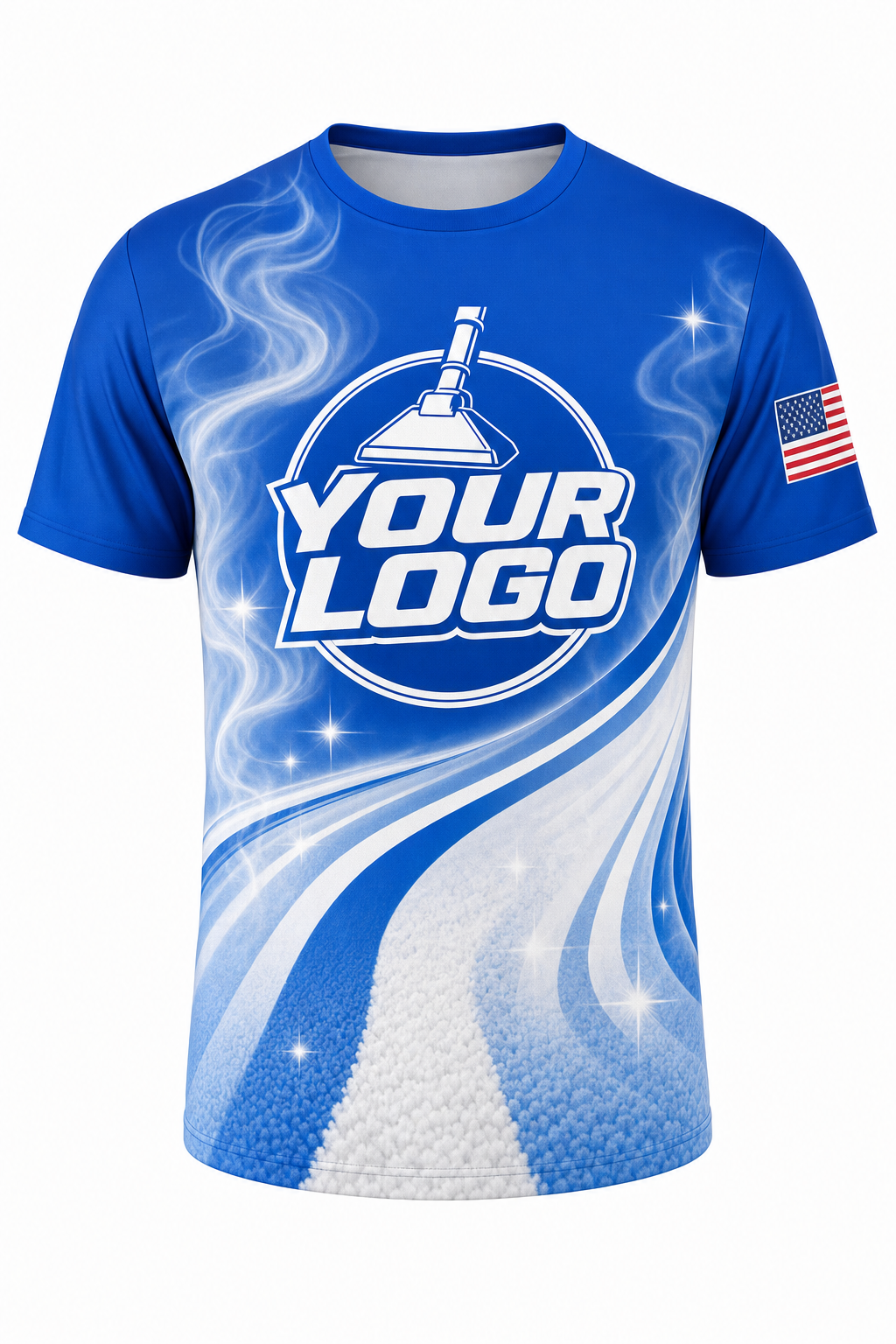 Royal Steam custom carpet cleaning crew uniform t-shirt — front (tee-front)