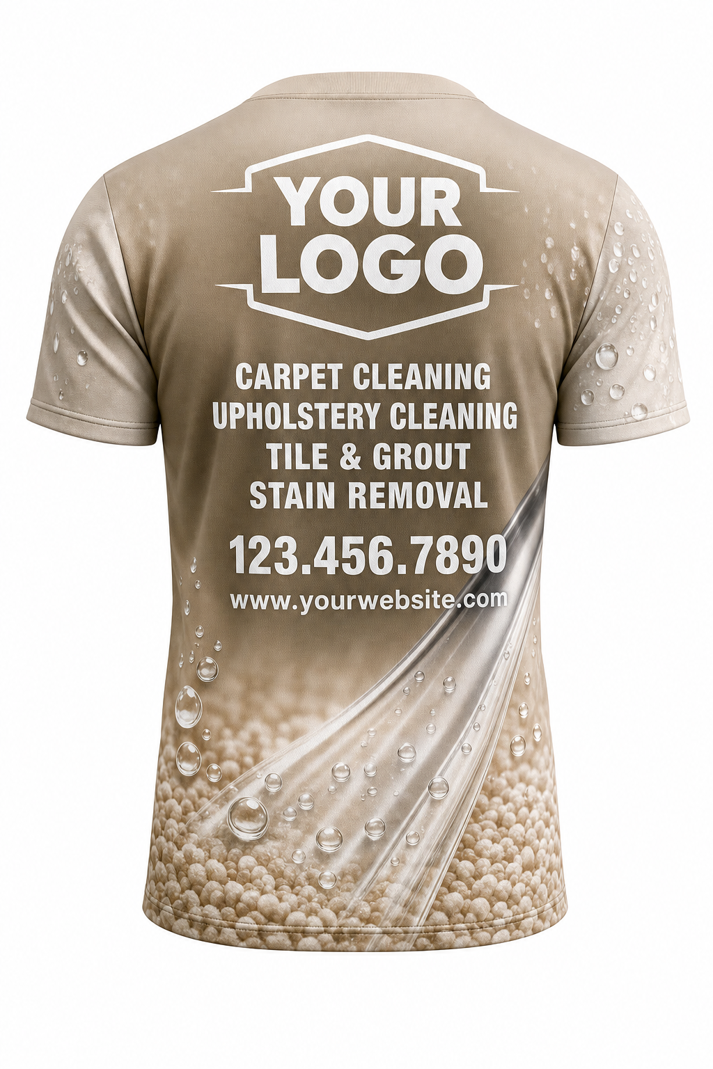 Sand Extraction custom carpet cleaning crew uniform t-shirt — back (tee-back)