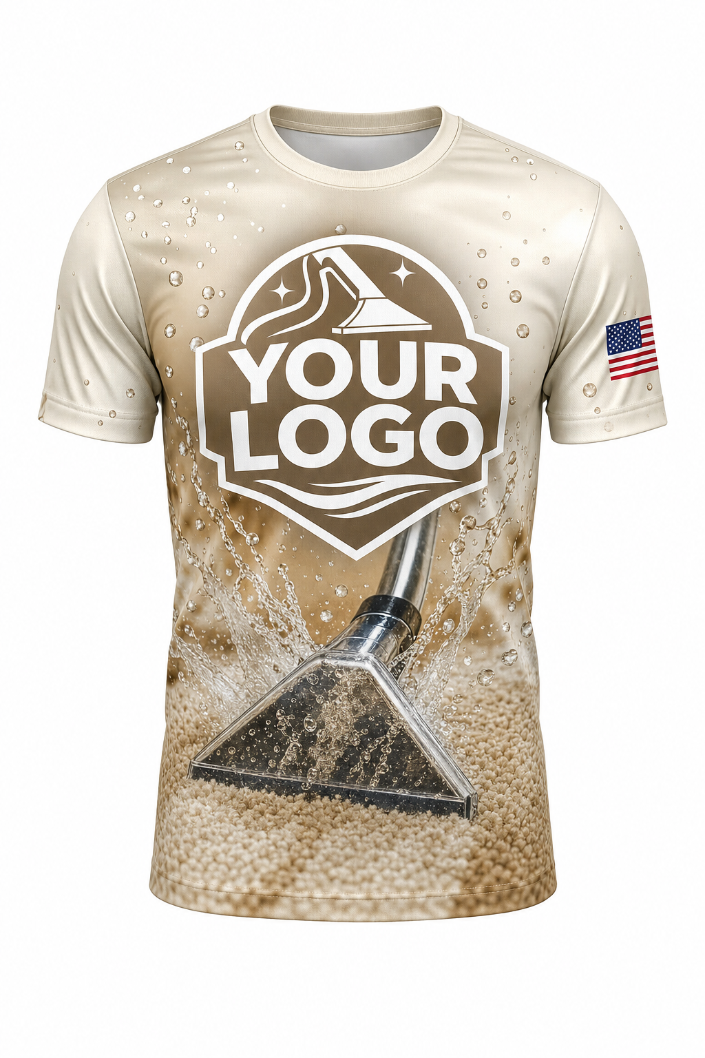 Sand Extraction custom carpet cleaning crew uniform t-shirt — front (tee-front)