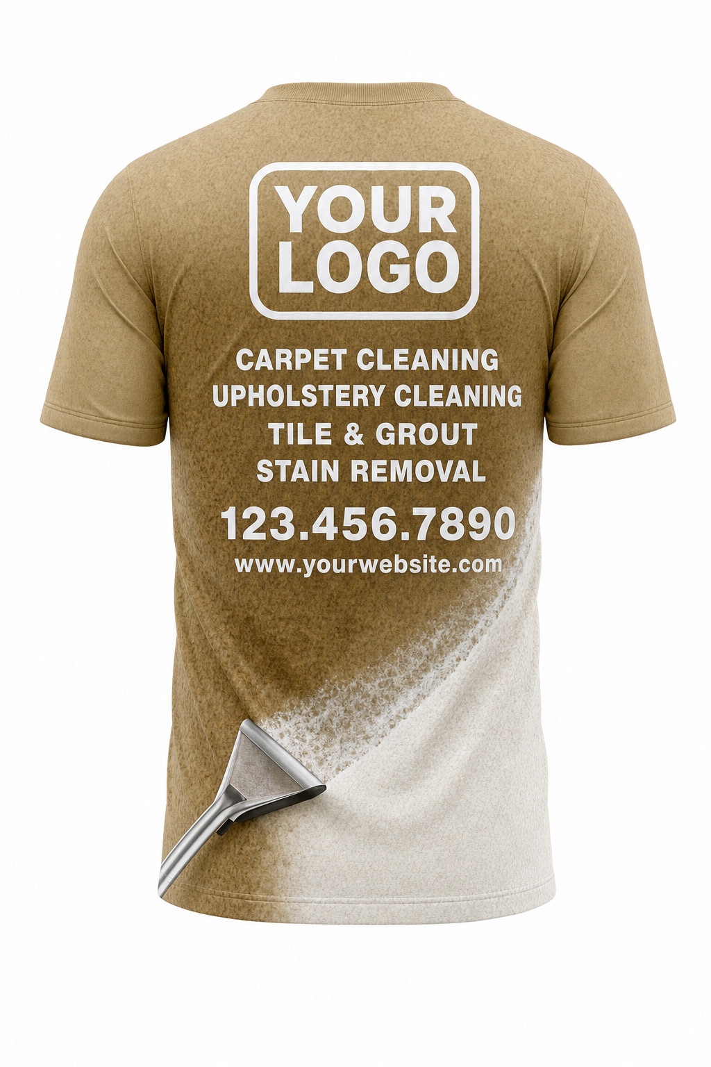 Sand Stain-Lift custom carpet cleaning crew uniform t-shirt — back (tee-back)