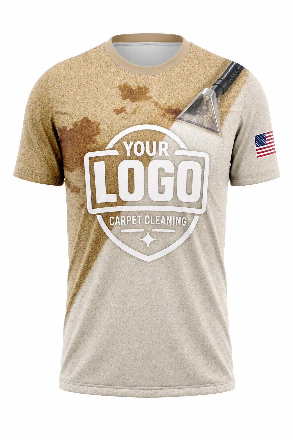 Sand Stain-Lift custom carpet cleaning crew uniform t-shirt — front (tee-front)