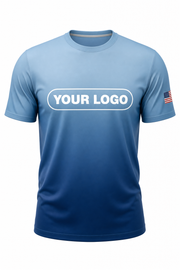Seafoam Depth custom crew uniform in seafoam fading into navy