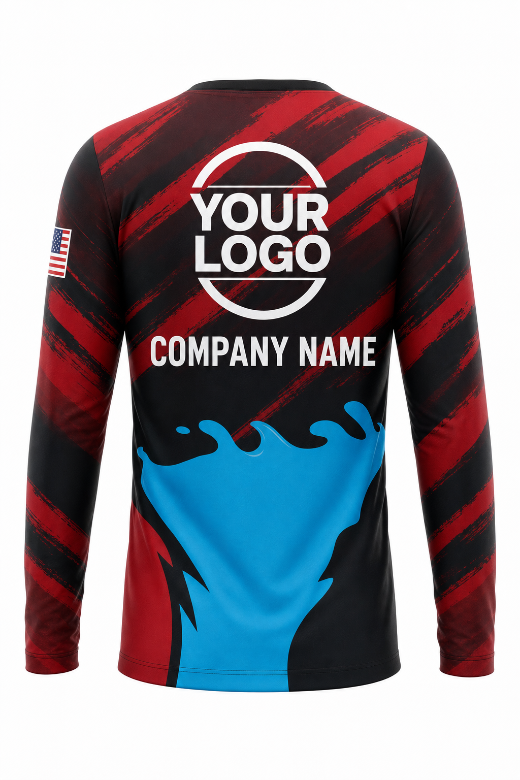 Aqua Signature Crew — Long Sleeve #01 back