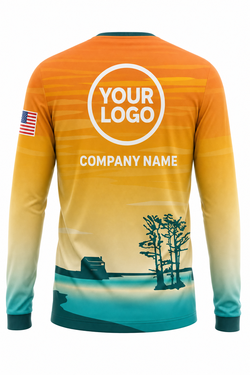 Aqua Signature Crew — Long Sleeve #03 back