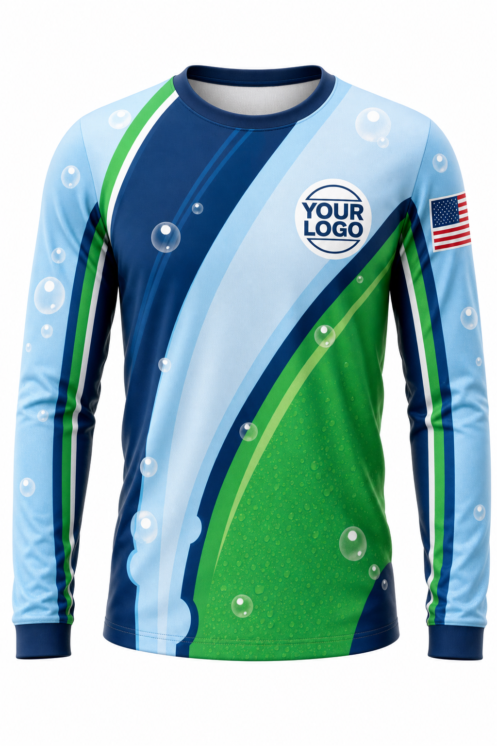 Aqua Signature Crew — Long Sleeve #04