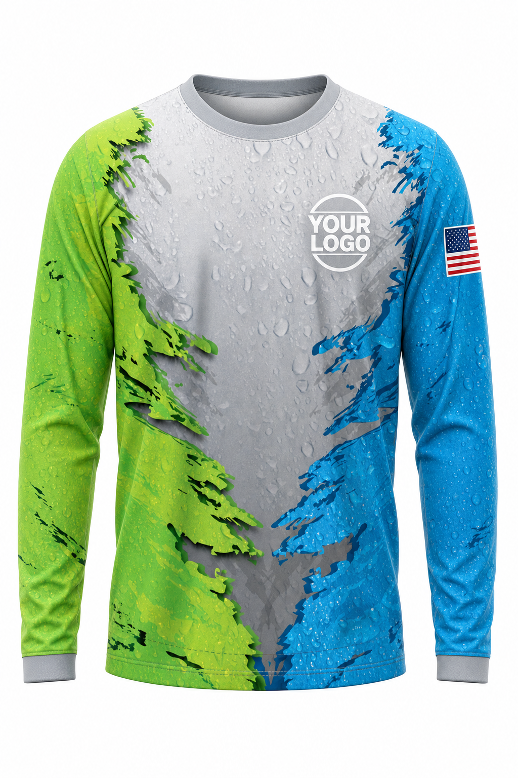 Aqua Signature Crew — Long Sleeve #09