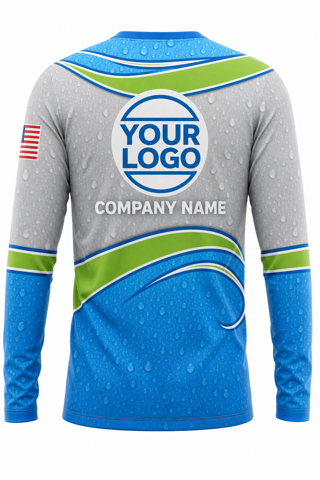 Aqua Signature Crew — Long Sleeve #10 back